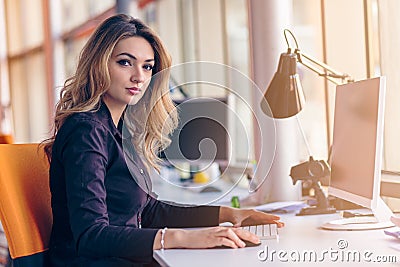 Startup business people group working everyday job at modern office Stock Photo