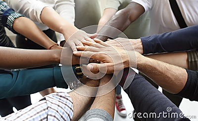 Startup Business People Teamwork Cooperation Hands Together Stock Photo