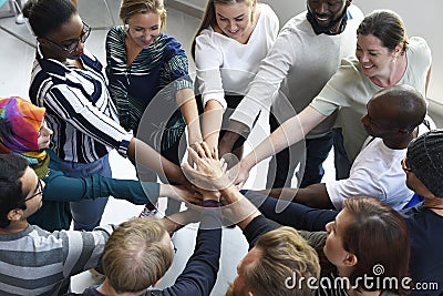 Startup Business People Teamwork Cooperation Hands Together Stock Photo