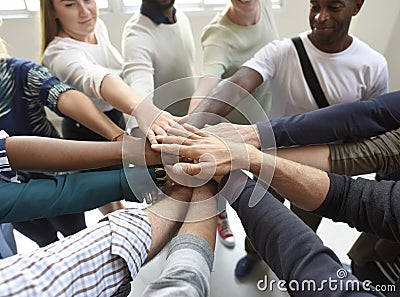 Startup Business People Teamwork Cooperation Hands Together Stock Photo