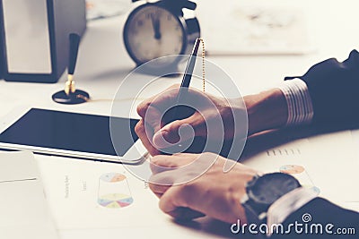 Startup Business Person Designing on Website Content Layout on P Stock Photo