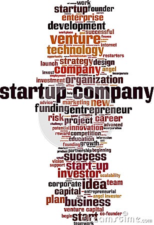 Startup company word cloud Vector Illustration