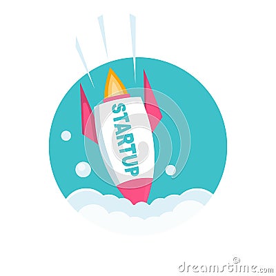 Startup failure. Crash startup project vector Vector Illustration