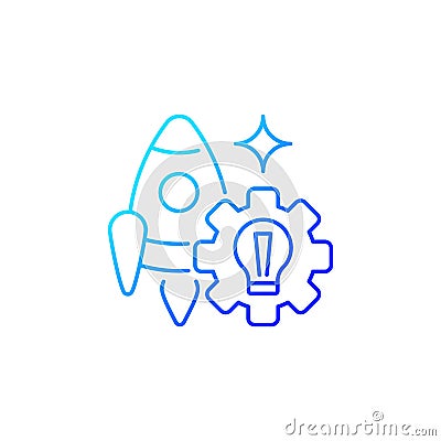 Startup gradient linear vector icon Vector Illustration