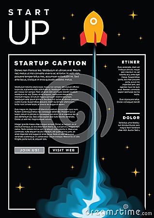 Startup infographic flyer template Vector Illustration