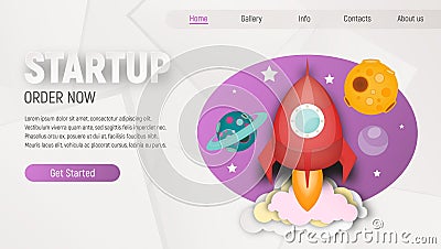 Startup Landing Page Vector Illustration