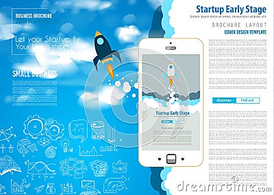 Startup Landing Webpage or Corporate Design Covers Vector Illustration