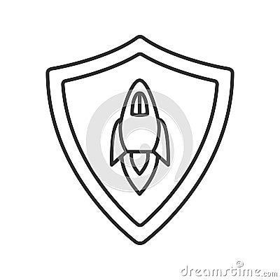 Startup projects protection linear icon Vector Illustration