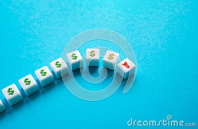 The startup is stalling due to lack of funds. Stock Photo