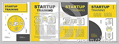 Startup training brochure template layout Vector Illustration