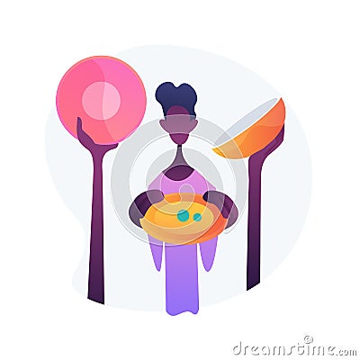 Starvation and malnutrition abstract concept vector illustration. Vector Illustration