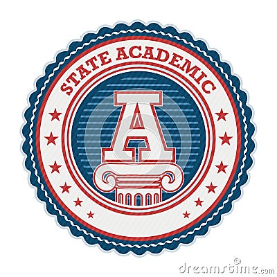 State academic logo design Vector Illustration