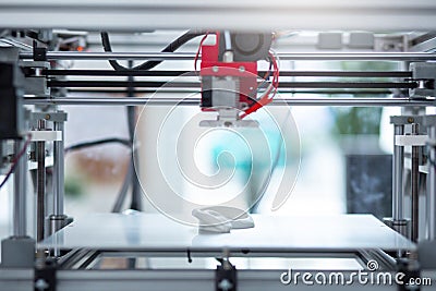 State-of-the-art 3D printer creating a new 3D model Stock Photo