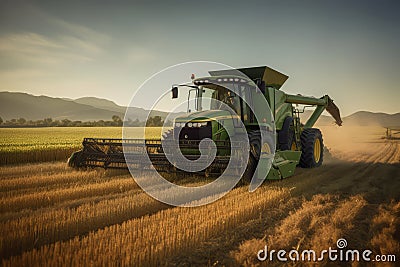 State-of-the-art farming equipment and machinery used in intensive farming operations, highlighting efficiency and productivity. Stock Photo