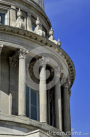 State Capital Building with Columns Stock Photo