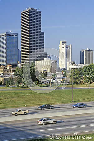 State capital and skyline in Little Rock, Arkansas Editorial Stock Photo