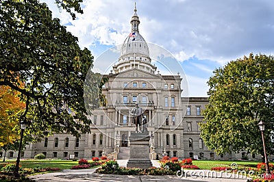 State Capitol-Lansing,Michigan Editorial Stock Photo
