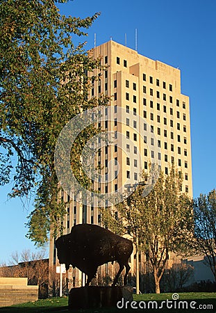 State Capitol of North Dakota Stock Photo