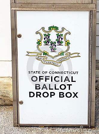 Ballot drop box for government political elections Stock Photo
