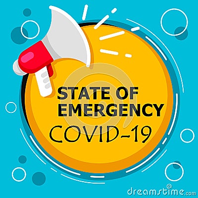 State of emergency COVID-19 Stock Photo