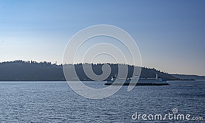 State ferry sailing Puget Sound Stock Photo