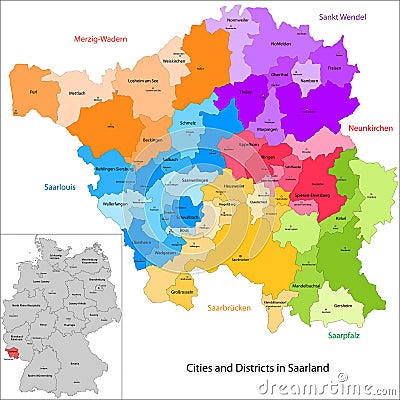 State of Germany - Saarland Stock Photo