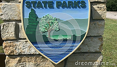 State Parks Seal Editorial Stock Photo