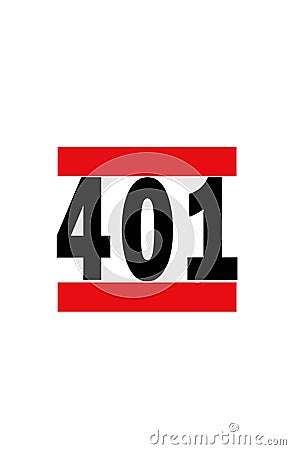 401 Area Code for Rhode Island Stock Photo