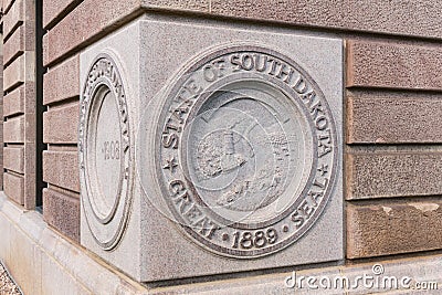 State Seal South Dakota Capital Building Editorial Stock Photo