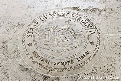 State Seal of West Virginia in Fort Bonifacio, Manila, Philippines Editorial Stock Photo