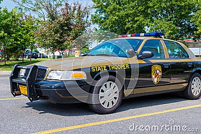 State Trooper Police Car from Maryland State Police Editorial Stock Photo