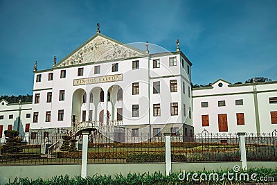 Stately facade of Salton Winery building Editorial Stock Photo