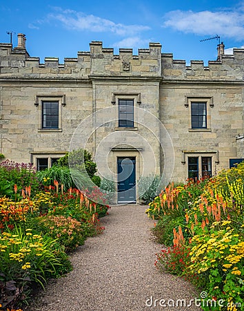 Stately Home Flowerbeds Stock Photo