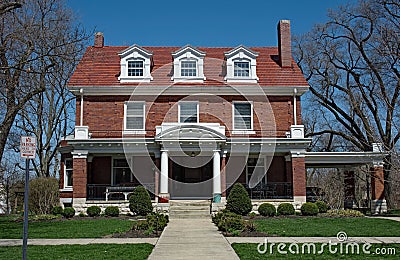 Stately House with Three Dormers Stock Photo