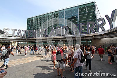 Staten Island Ferry Terminal NYC Editorial Stock Photo