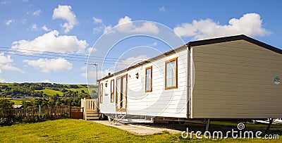 Static caravan holiday homes at a U. K. holiday park Stock Photo