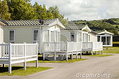 Static caravan Holiday Park Stock Photo