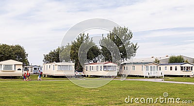 Static caravan Holiday Park Editorial Stock Photo