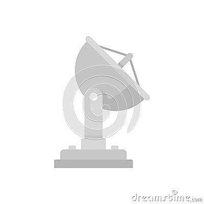 Station satellite icon flat isolated vector Vector Illustration