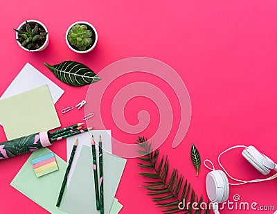 Stationary concept, Flat Lay Photo of Scissors, Stock Photo