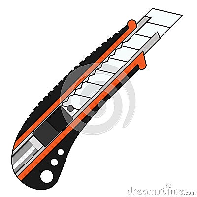 Stationery knife Vector Illustration