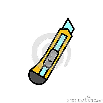 Stationery knife icon Vector Illustration