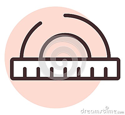 Stationery ruler, icon Vector Illustration