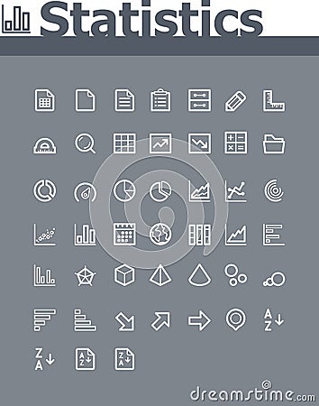 Statistic elements icon set Vector Illustration