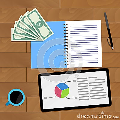 Statistic finance chart Vector Illustration