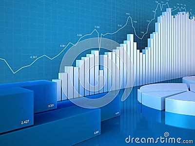 Statistics charts Stock Photo