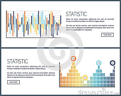 Statistics Charts and Diagrams Visual Data Web Vector Illustration