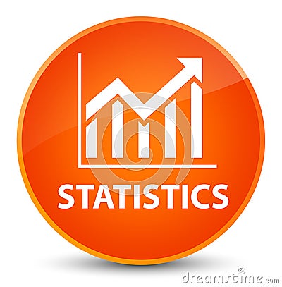 Statistics elegant orange round button Cartoon Illustration