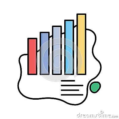 Statistics fill vector icon which can easily modify or edit Vector Illustration