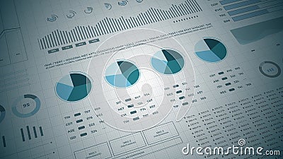 Statistics, financial market data, analysis and reports, numbers and graphs Stock Photo